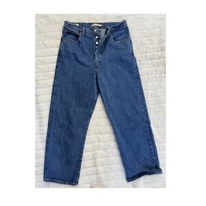 Levi's Premium Big E Medium Wash Straight Fit Denim Jeans Button Fly 5-Pocket